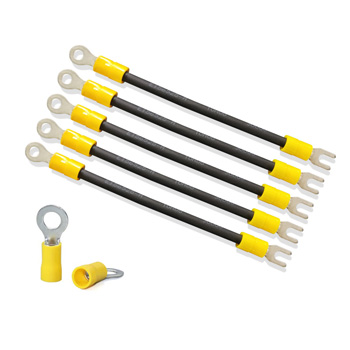 Dual-end crimping of large gauge pre-insulated terminals