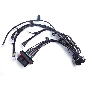 Multi-terminal connector housing insertion for combination wire harnesses